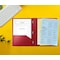 Better Office Products 2 Pocket Heavyweight Plastic Folder Portfolio With Prongs, Letter Size, Burgundy Red, 24PK 86615 - alternate 6